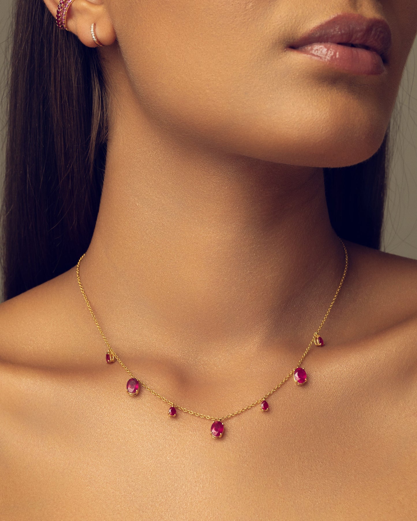 18K Ruby Necklace