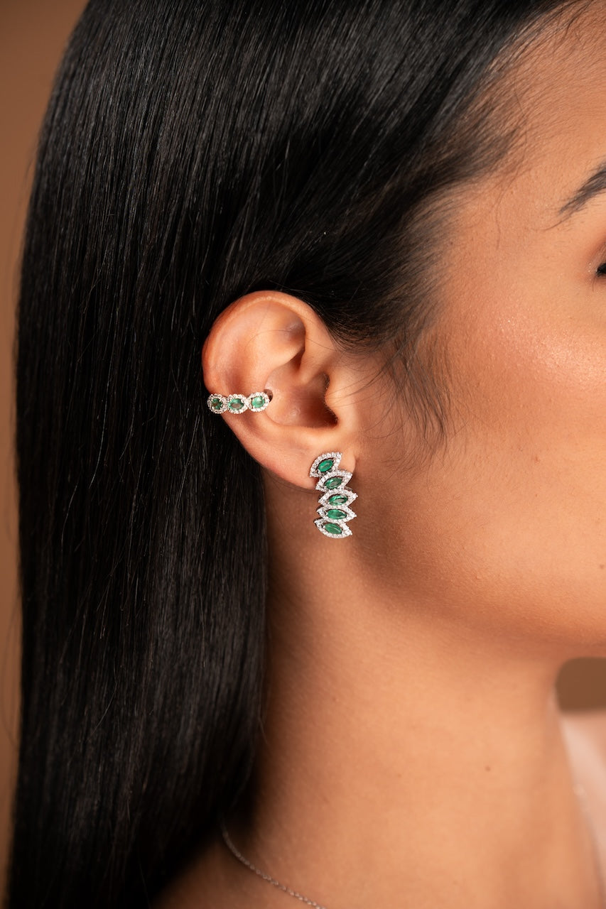 3-OV Diamond Ear Clip