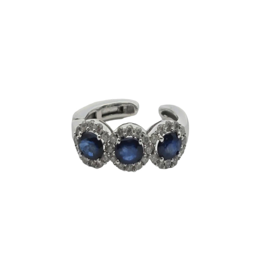 3-OV Diamond Ear Clip
