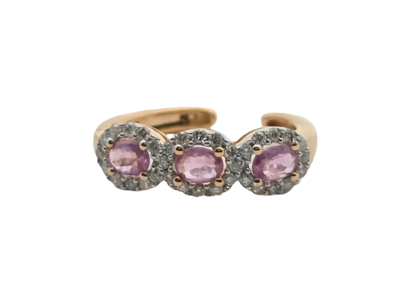 3-OV Diamond Ear Clip