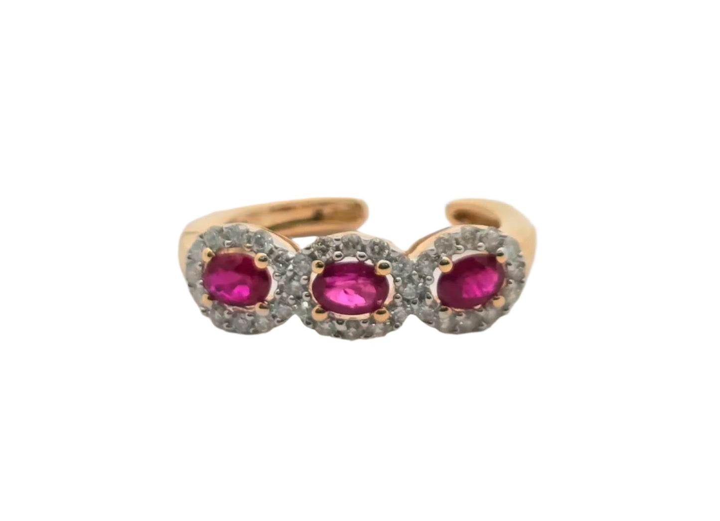 3-OV Diamond Ear Clip