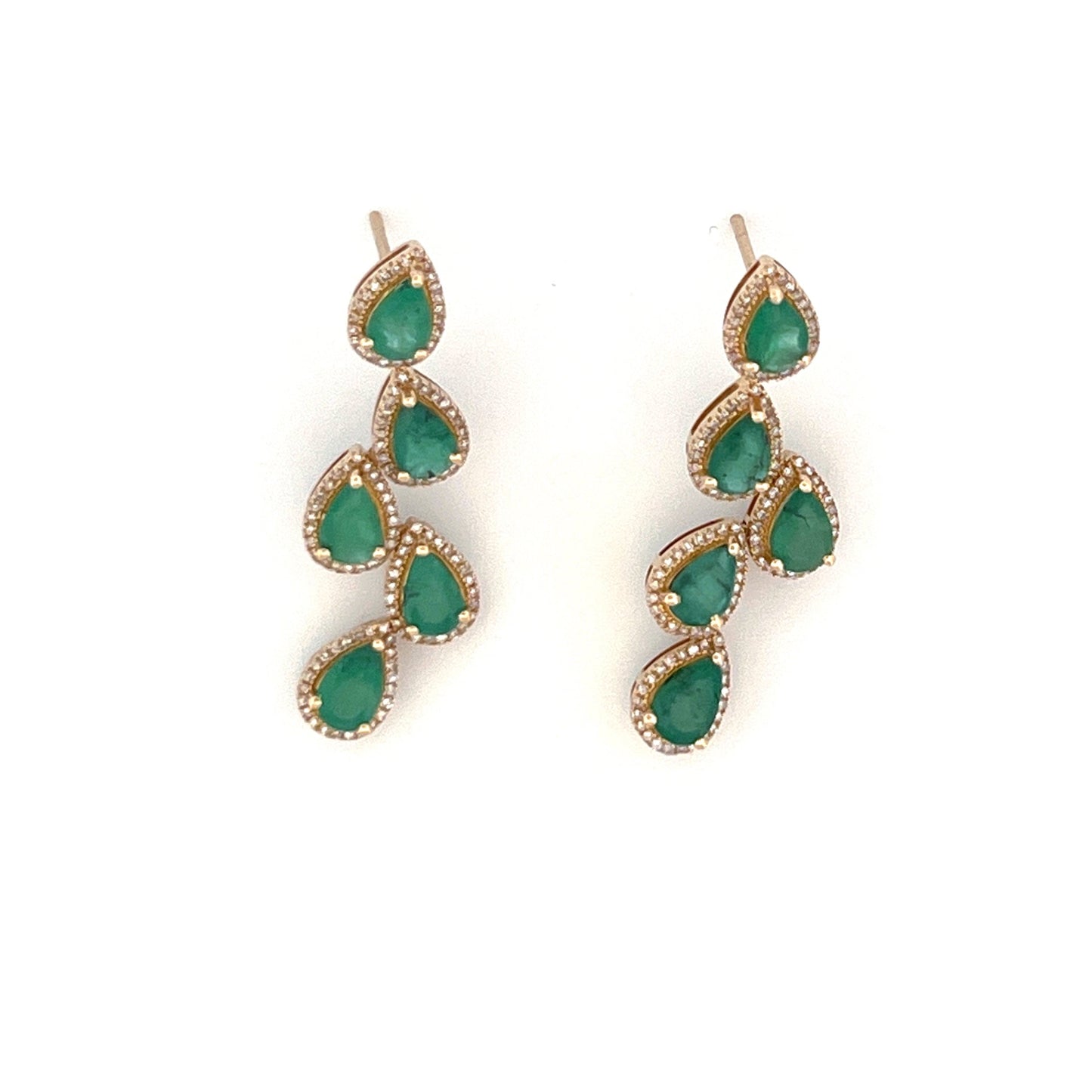 Earring leave Emerald