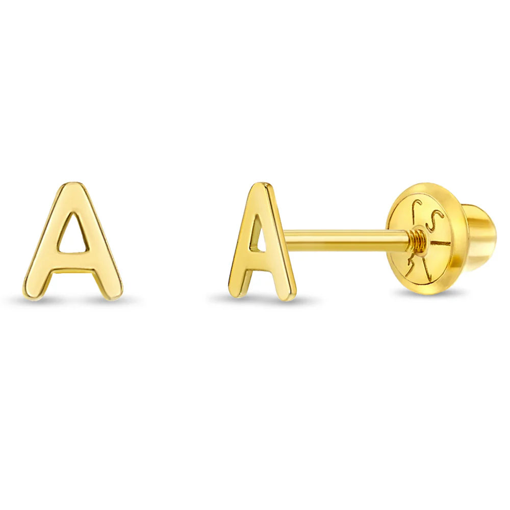 Small Initial Stud Earring