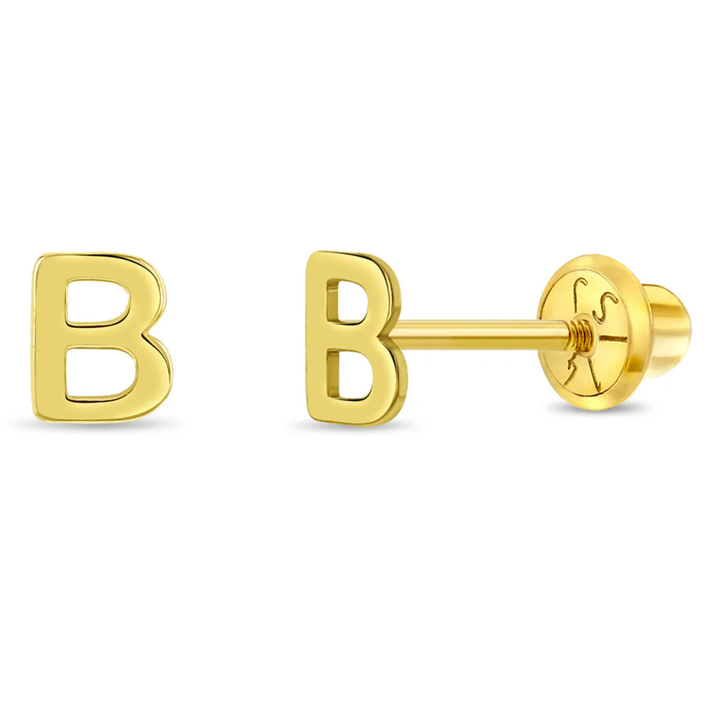 Small Initial Stud Earring