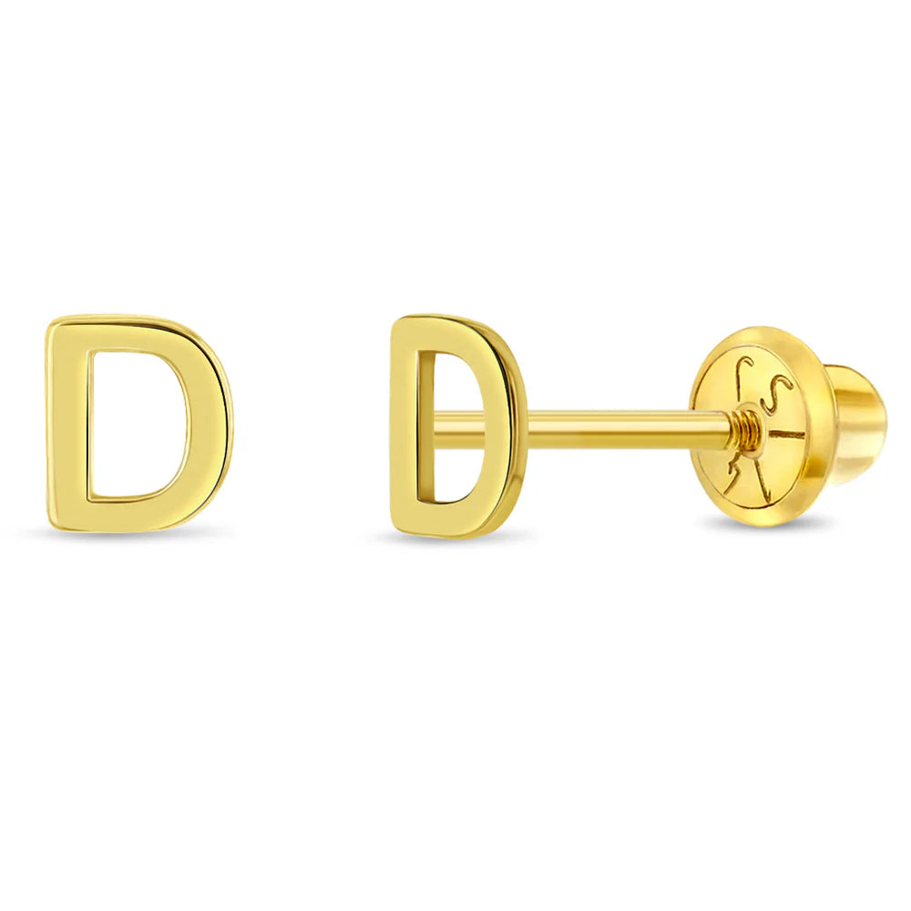 Small Initial Stud Earring