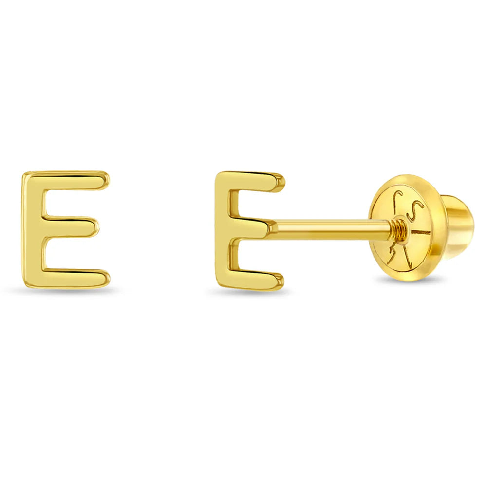 Small Initial Stud Earring