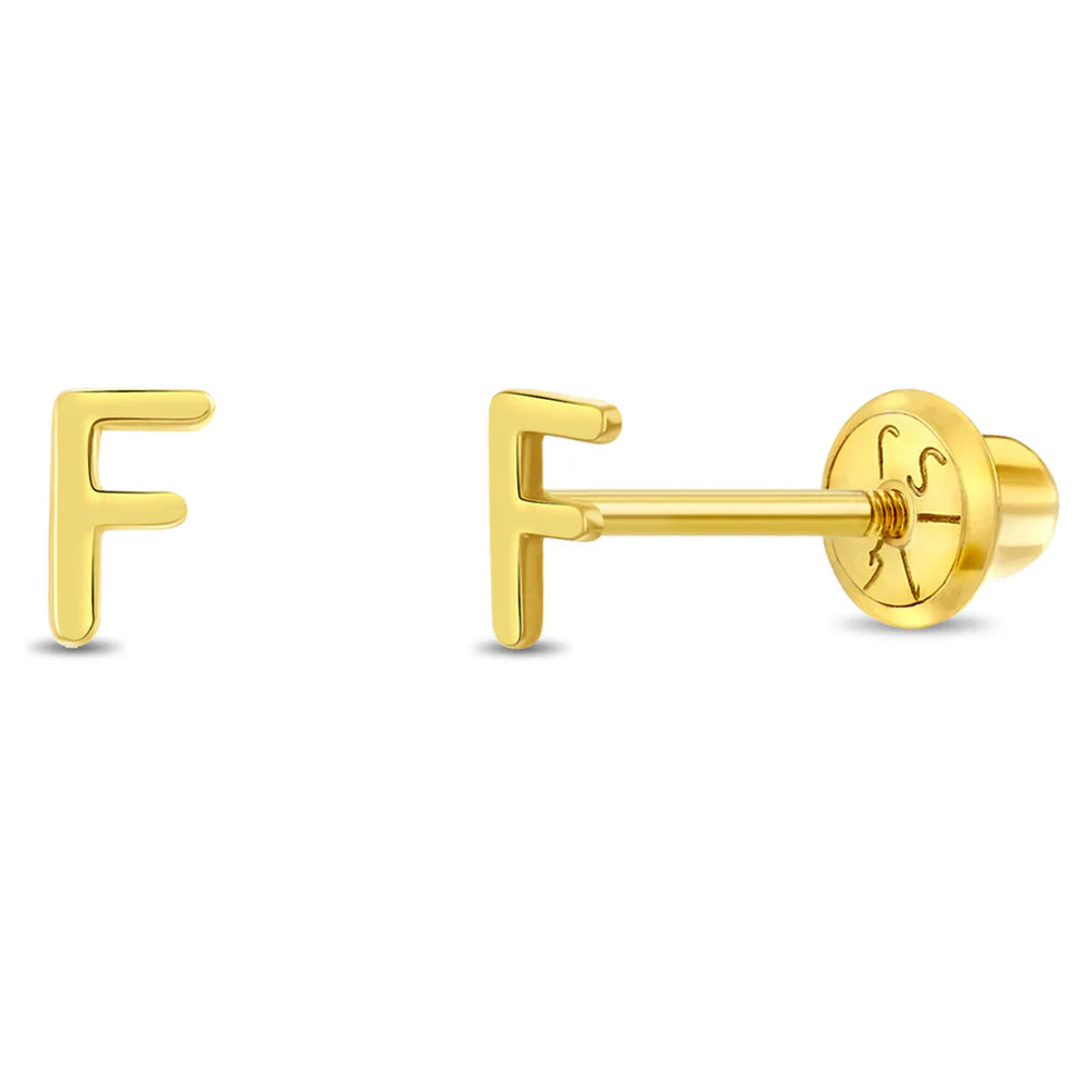 Small Initial Stud Earring