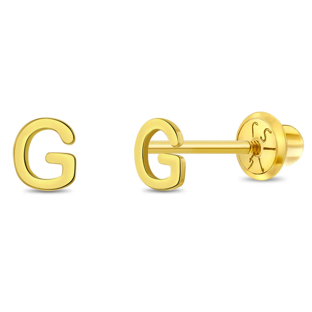 Small Initial Stud Earring