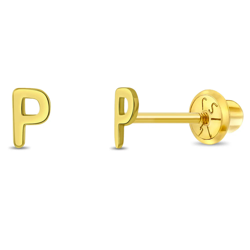 Small Initial Stud Earring