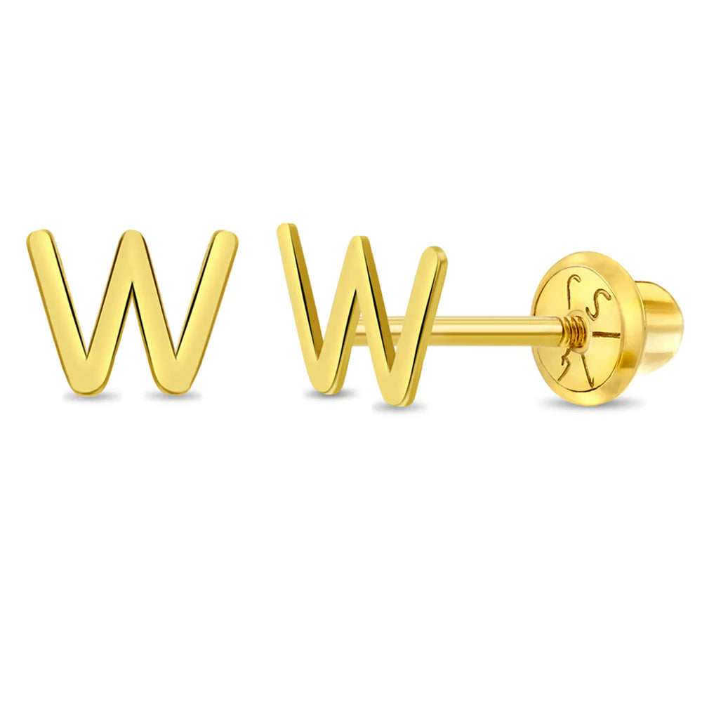 Small Initial Stud Earring