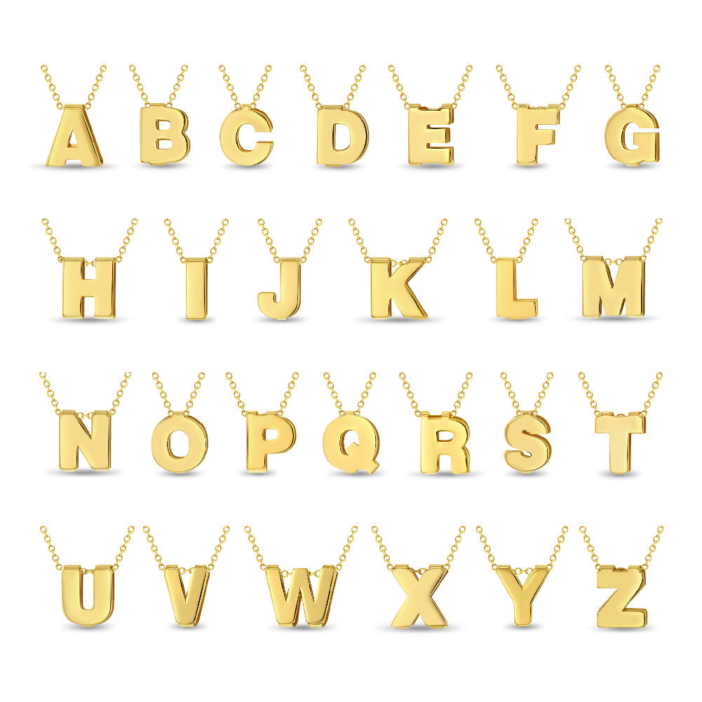 Initial Letter Pendant Necklace