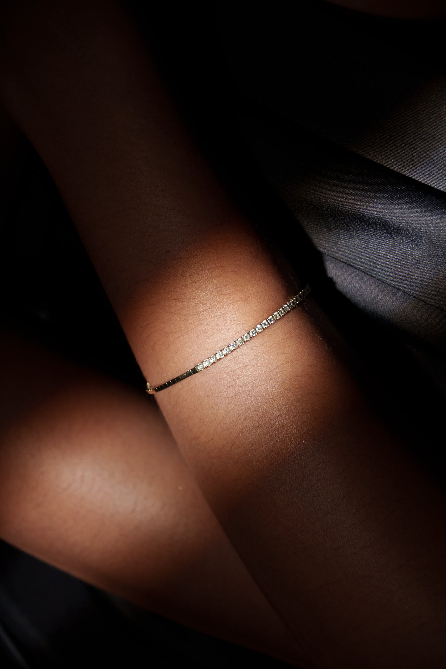 14K Gold and Diamond Flexible Bangle