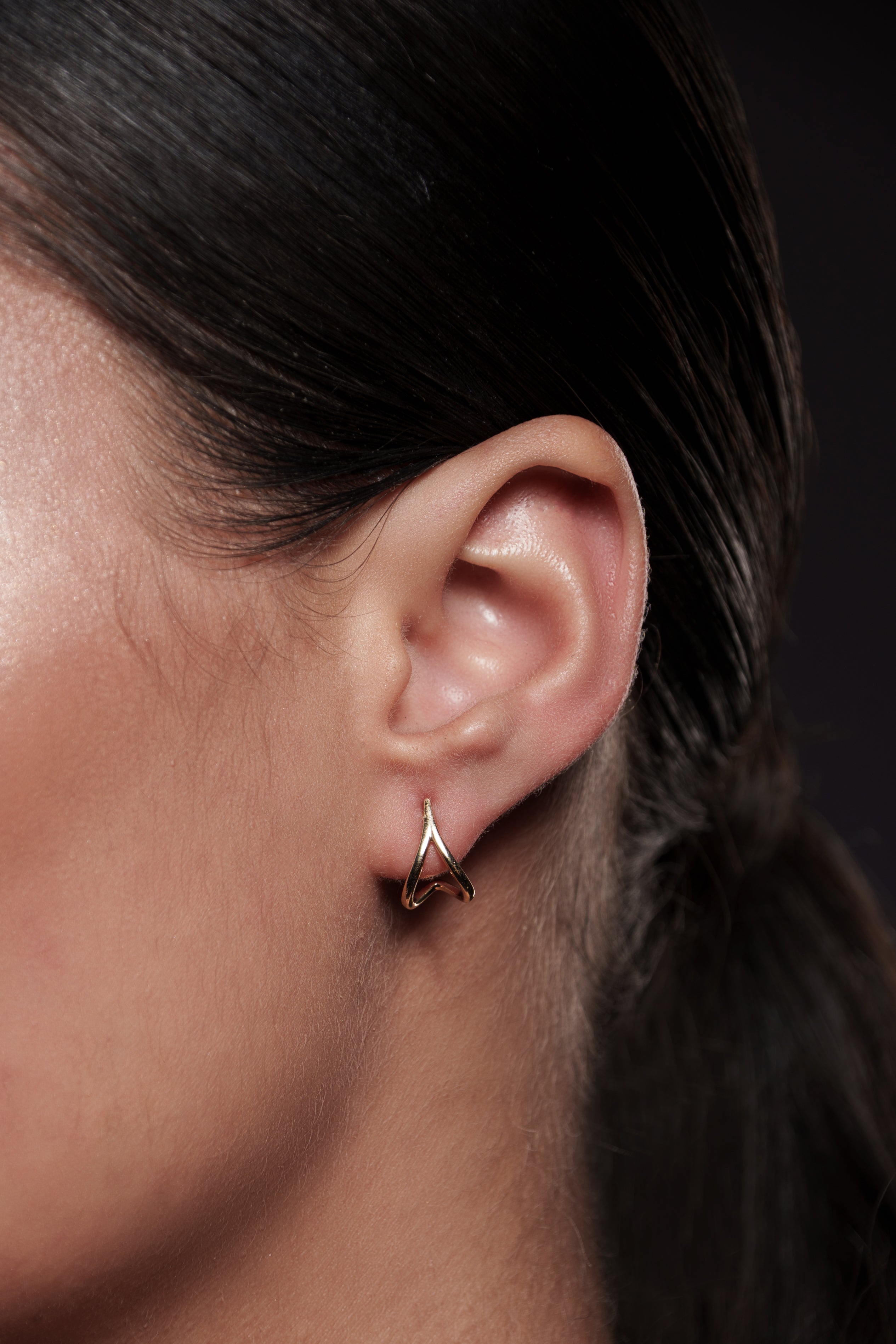 14K Yellow Gold Elegant Earring