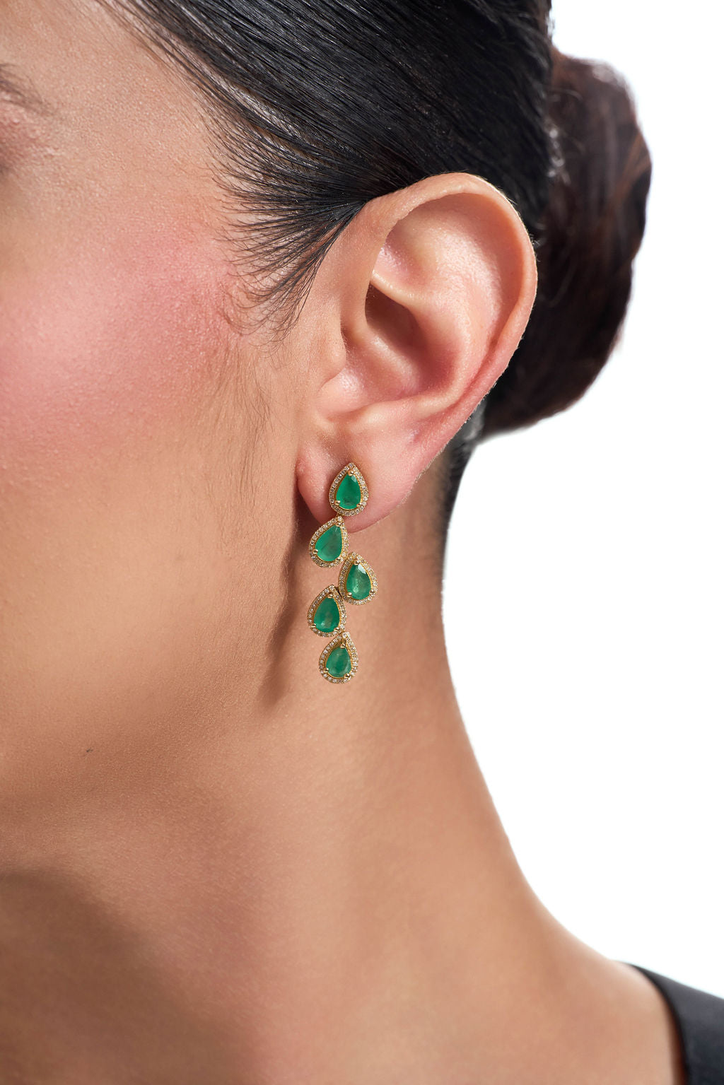 Earring leave Emerald