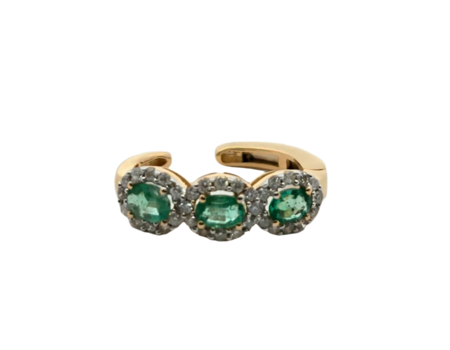 3-OV Diamond Ear Clip