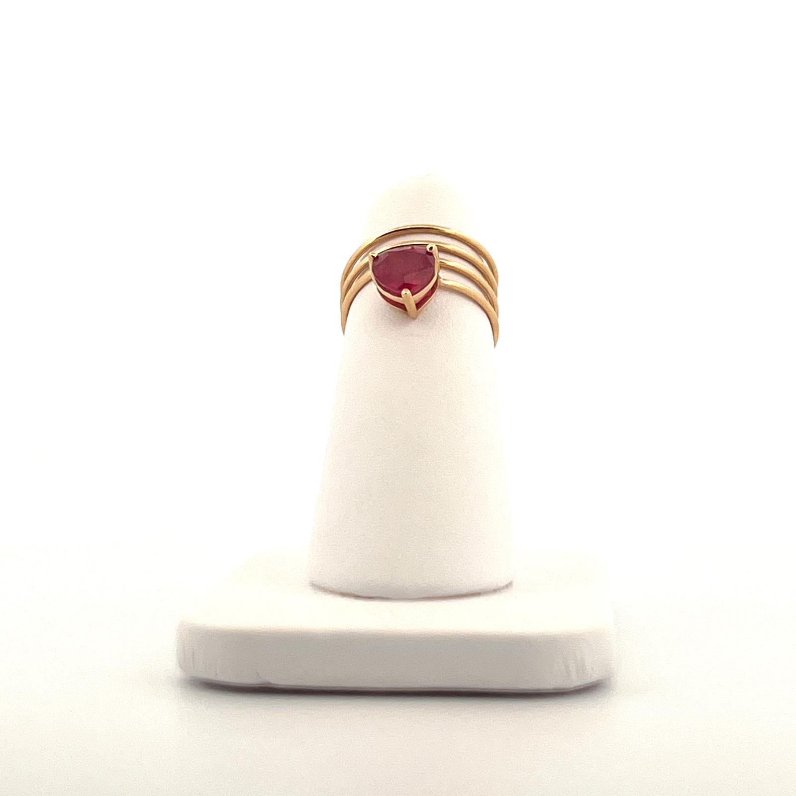 YG Ruby Ring PDR3490 Gold