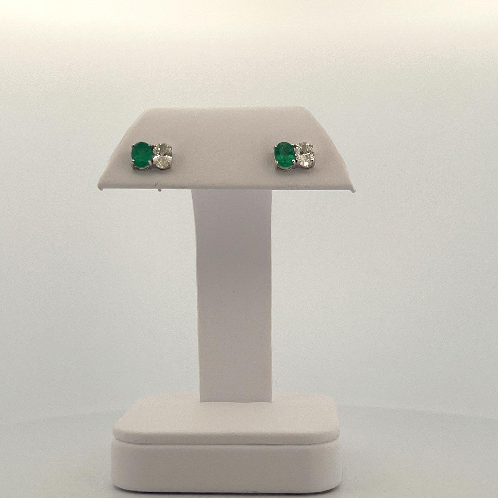 YG Emerald Duo Diamond Earring