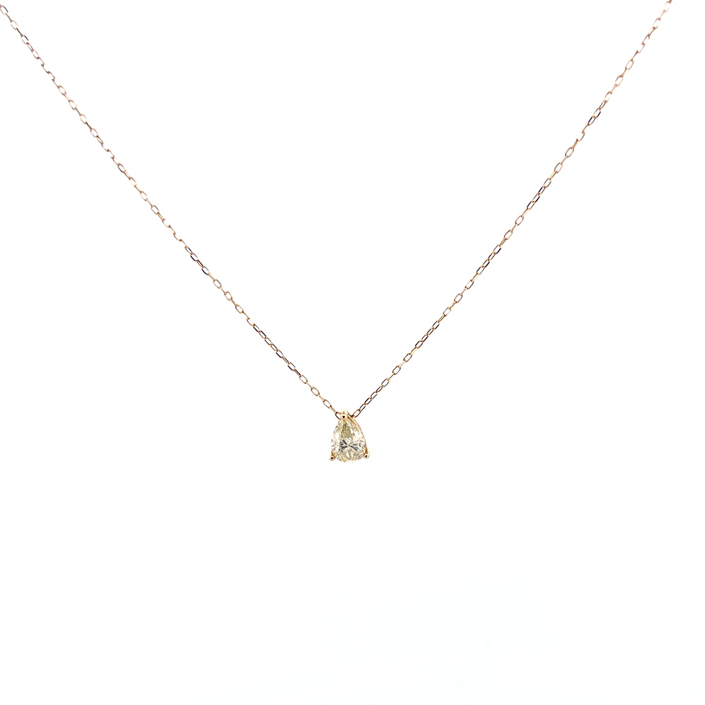Pear Diamond Pendant Gold