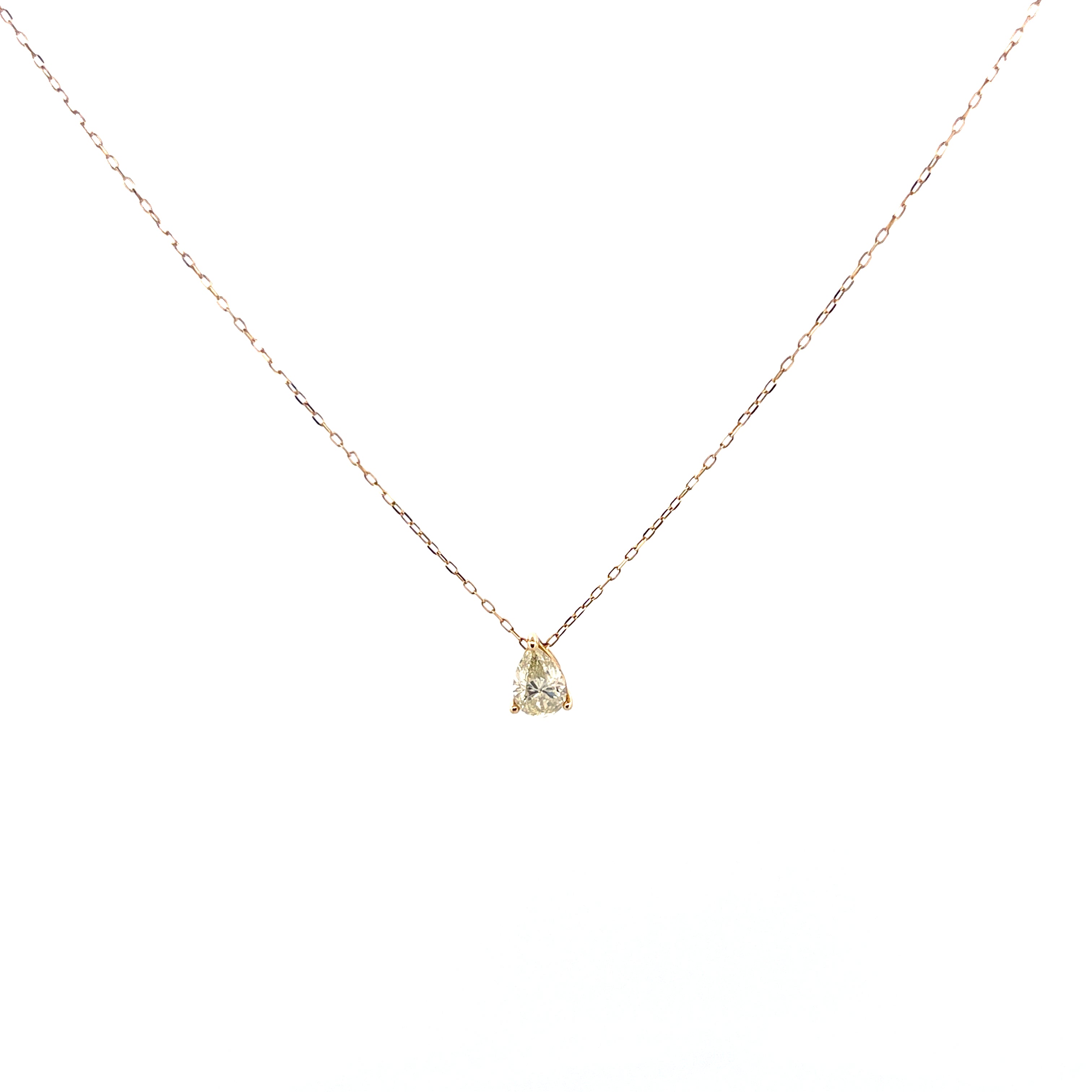 Pear Diamond Pendant Gold