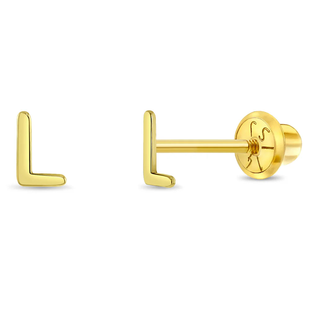 Initial Letter L Girl Earrings