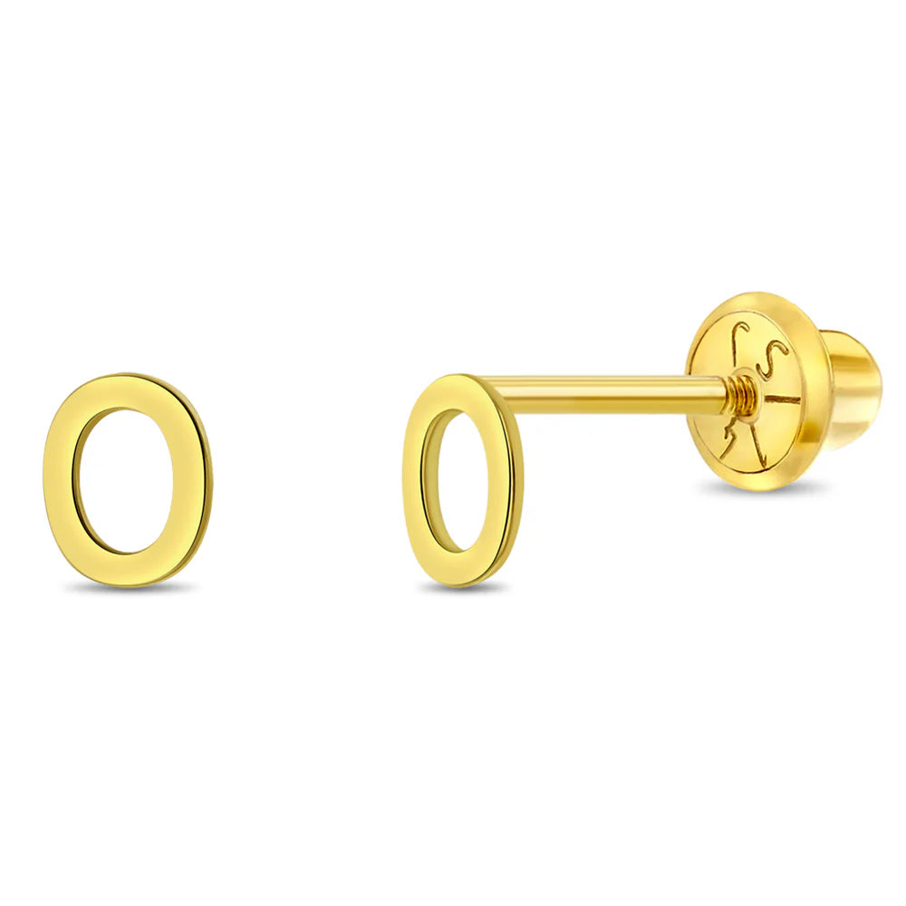 Initial Letter O  Girl Earrings