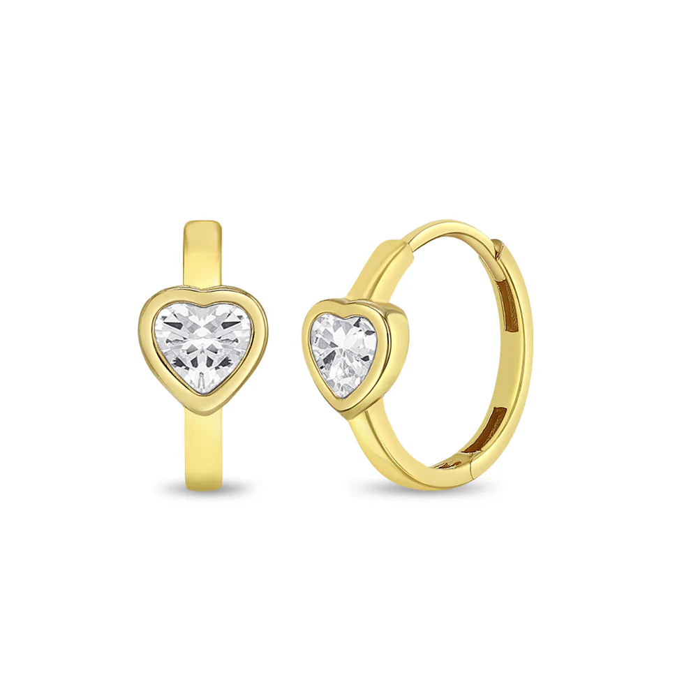 Heart girls hoop earrings